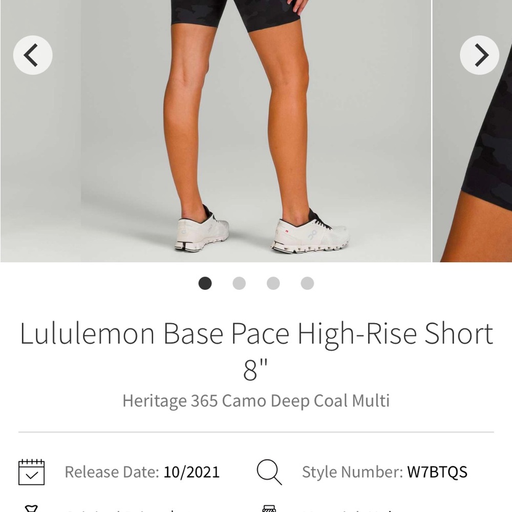 Lululemon Base Pace High-Rise Short 8" size 4 - Picture 3 of 8